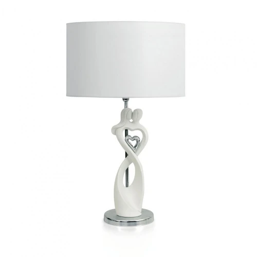 Lampada da tavolo con scultura Coppia Cuore 