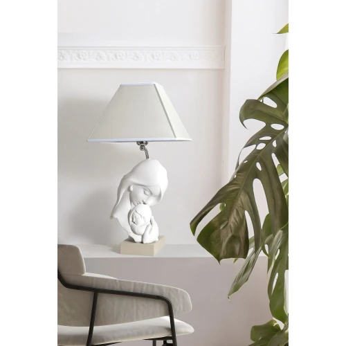 Lampada da tavolo moderna con scultura "Abbraccio Materno"