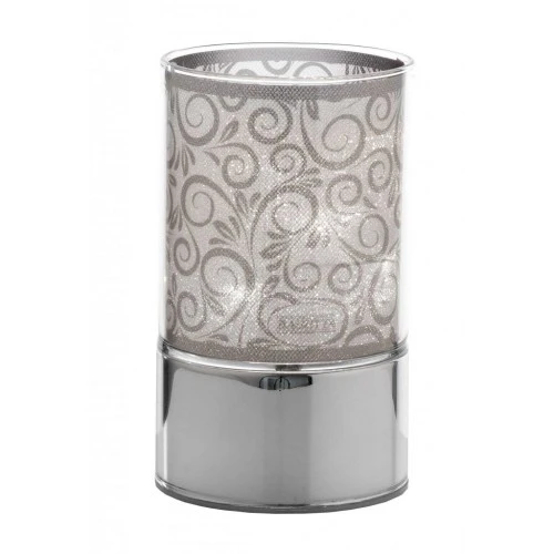 LAMPADA IN VETRO H. 15 CON DECORO STILIZZATO