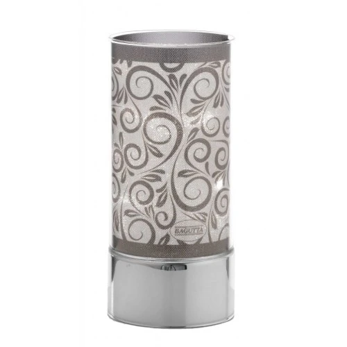 LAMPADA IN VETRO H. 20 CON DECORO STILIZZATO