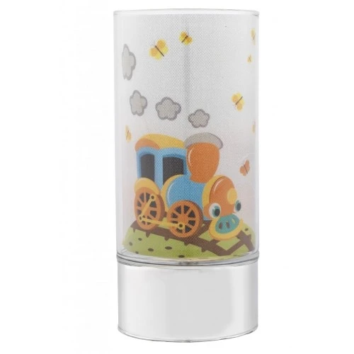 LAMPADA IN VETRO H. 20 CON DECORO TRENINO