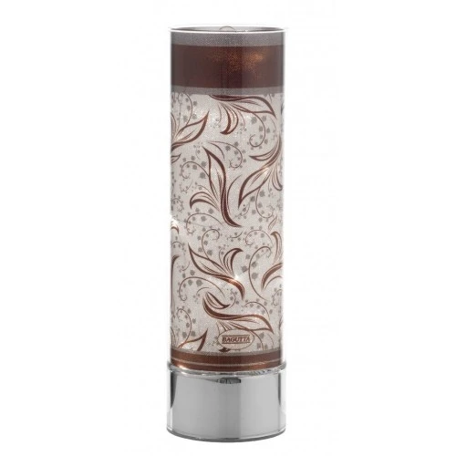 LAMPADA IN VETRO H. 30 CON DECORO FOGLIE STILIZZATE