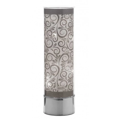 LAMPADA IN VETRO H. 30 CON DECORO STILIZZATO