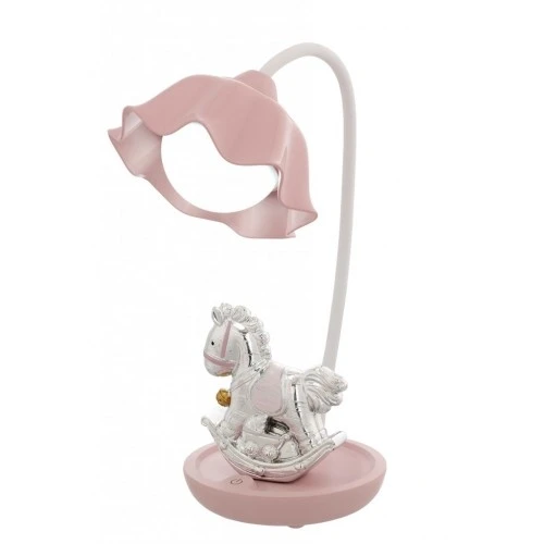LAMPADA LED CON TOUCH E CAVALLINO ROSA
