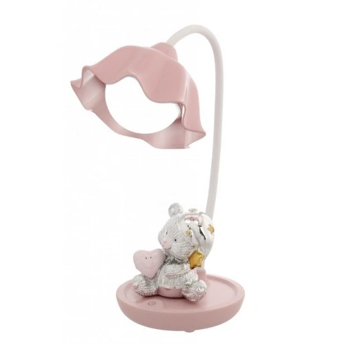 LAMPADA LED CON TOUCH E ORSETTO ROSA