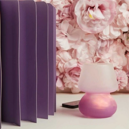 Lumetto Lilla LED Claraluna con Telecomando: Luce Personalizzata per ogni Cerimonia cm. 8x11
