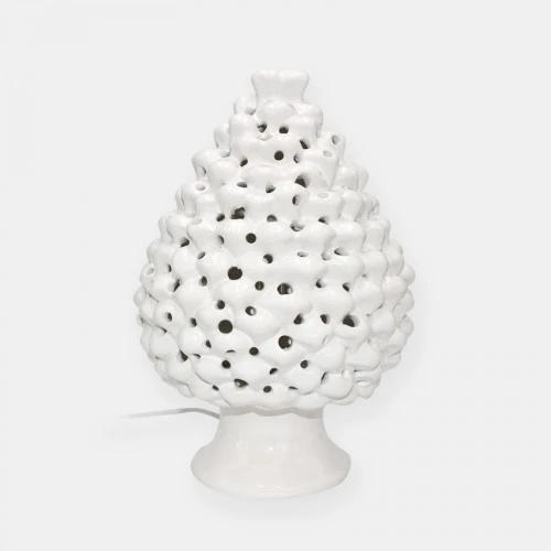 LAMPADA PIGNA SICILIANA BIANCA cm.20