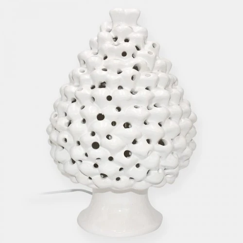 LAMPADA PIGNA SICILIANA BIANCA cm.35