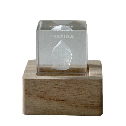 BOMBONIERA PER CRESIMA LAMPO CUBO CRYSTAL CM.6X6