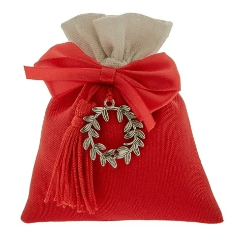 SACCHETTO CONFETTI LAUREA CON SIMBOLO CORONA ALLORO CM.10X12 