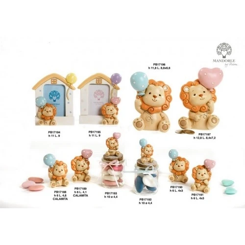 LEONE/PALLONCINO ROSA 6 CM. RESINA