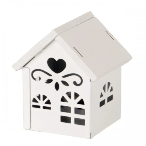 SCATOLINA CONFETTI LITTLE HOUSE LED H.7 BIANCA