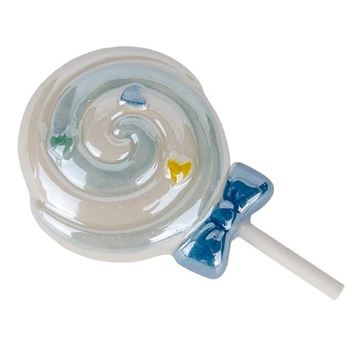 BOMBONIERA LOLLIPOP MAGNETE CELESTE CM.8 PVC 