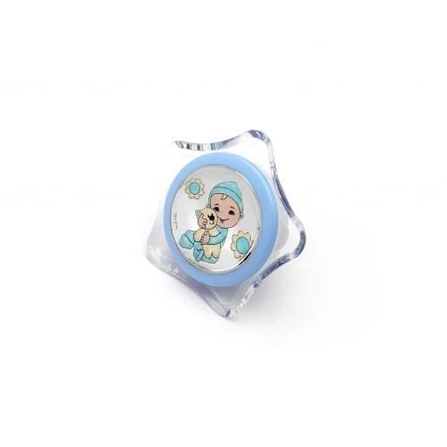 LUCE NOTTURNA STELLA BIMBO CON PELUCHE CELESTE