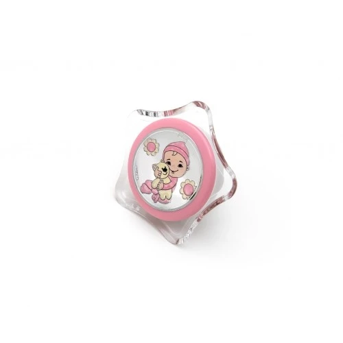 LUCE NOTTURNA STELLA BIMBO CON PELUCHE ROSA