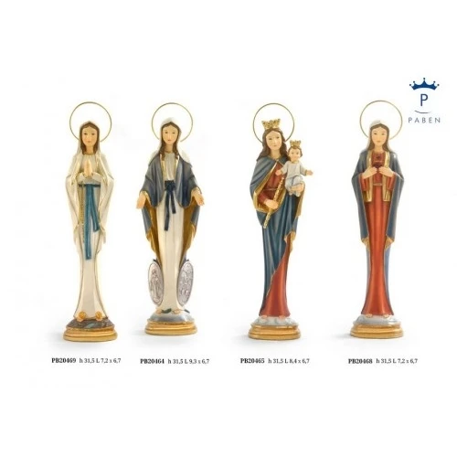 MADONNA DI LOURDES 31.5 CM. RESINA