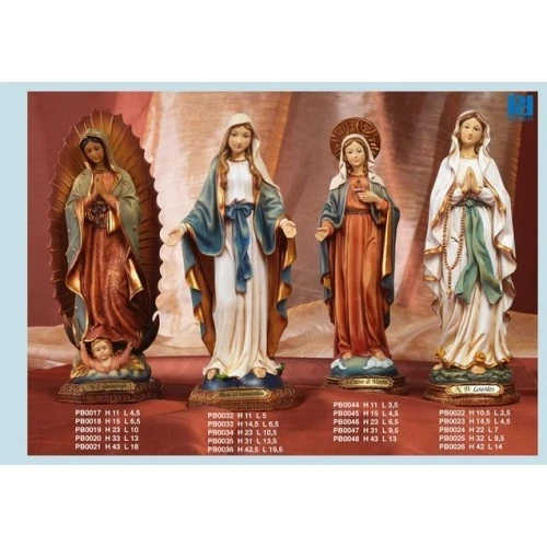 MADONNA LOURDES 32 CM. RESINA