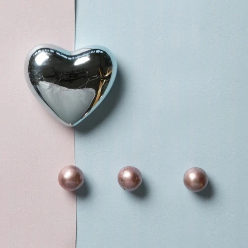 MAGNETE CUORE AZZURRO LUCIDO CM.5