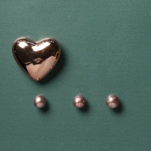 MAGNETE CUORE ORO ROSA LUCIDO CM.5