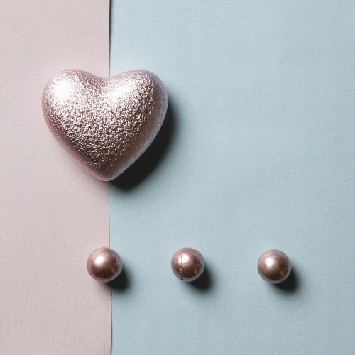 MAGNETE CUORE ROSA OPACO