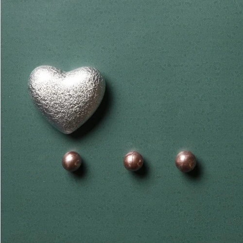 MAGNETE CUORE SILVER OPACO