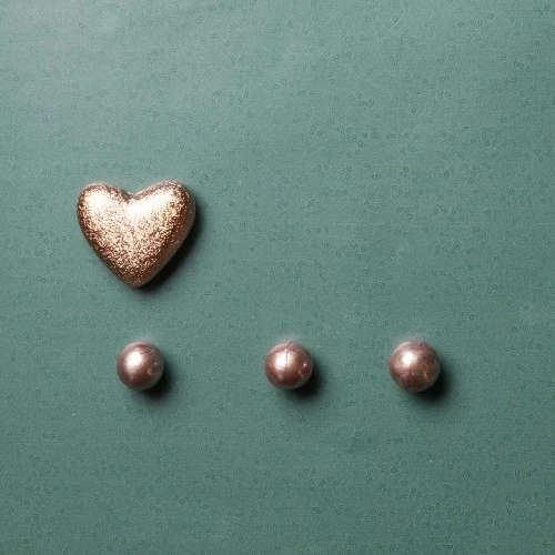 MAGNETE CUORE PICC. ORO ROSA OPACO