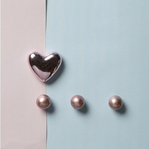 MAGNETE CUORE ROSA LUCIDO CM.3