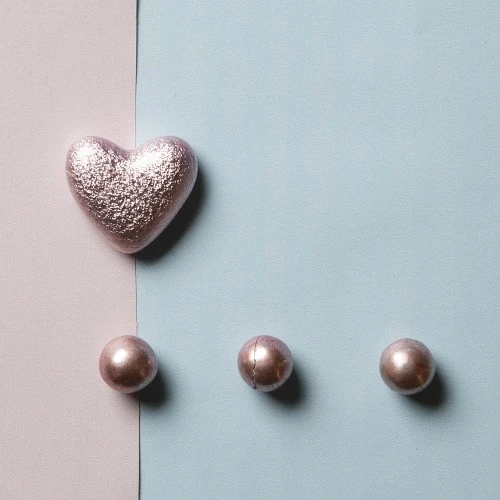 MAGNETE CUORE PICC. ROSA OPACO