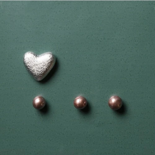 MAGNETE CUORE PICC. SILVER OPACO