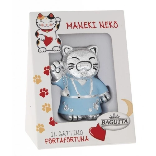 MANEKI NEKO CON ZAMPA DX ALZATA - AZZURRO