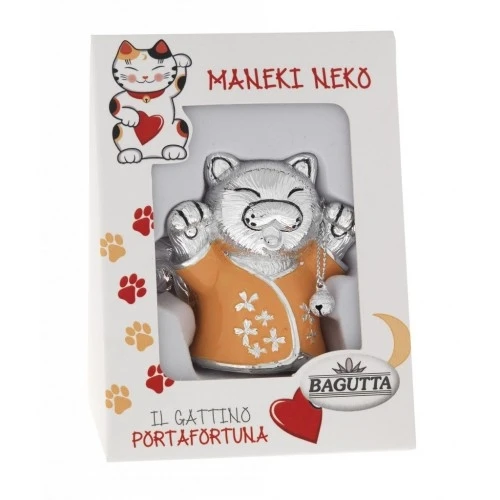 MANEKI NEKO CON ZAMPE ALZATE - ARANCIO