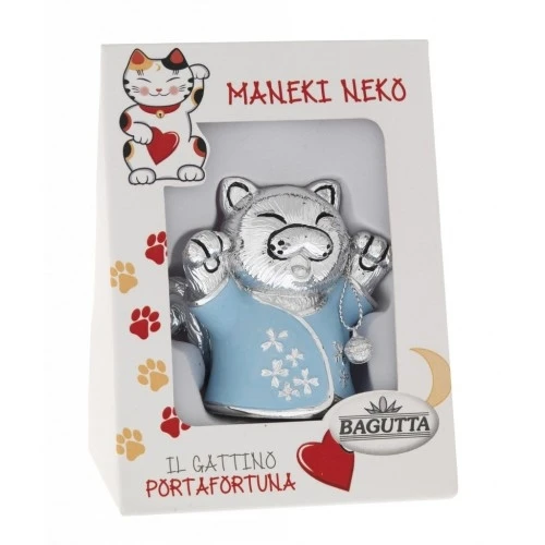MANEKI NEKO CON ZAMPE ALZATE - AZZURRO