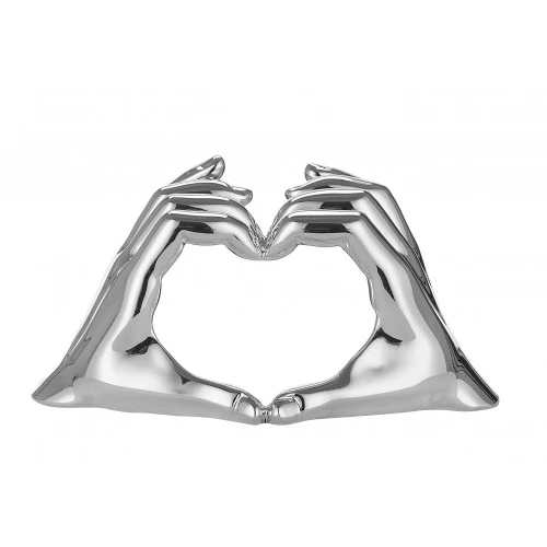 MANI CUORE 16X9 ARGENTO SENZA BASE