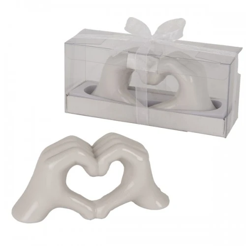 BOMBONIERA - MANI CUORE CM.16 H.7 CON BOX 