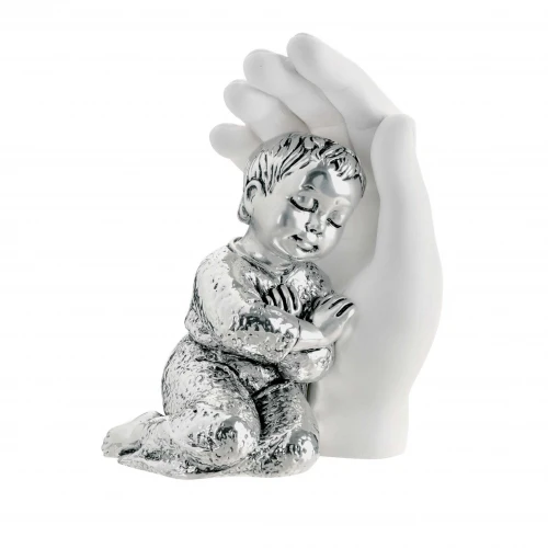 MANO BIMBO BIANCA-ARGENTO H.10,5