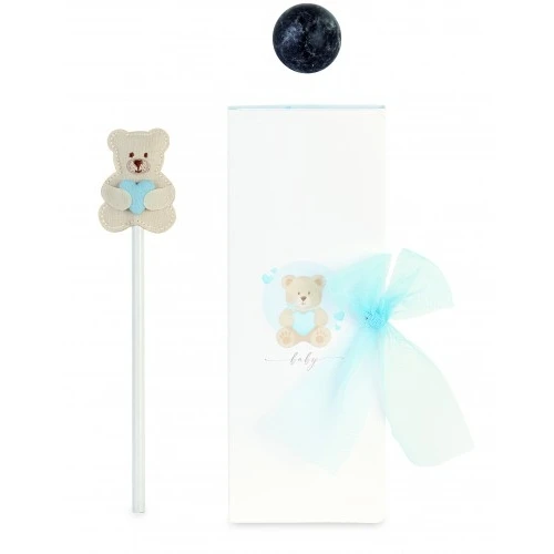 MATITA ORSETTO CUORE AZZURRO CON BUSTA