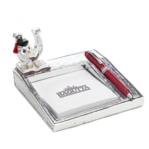 MEMOSTICK 75x75 C/PENNA - GUFO CON FERRO DA CAVALLO