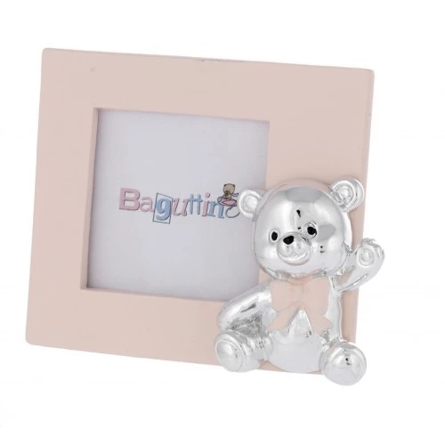MINIPORTAFOTO 5x5 Orsetto con fiocco - ROSA