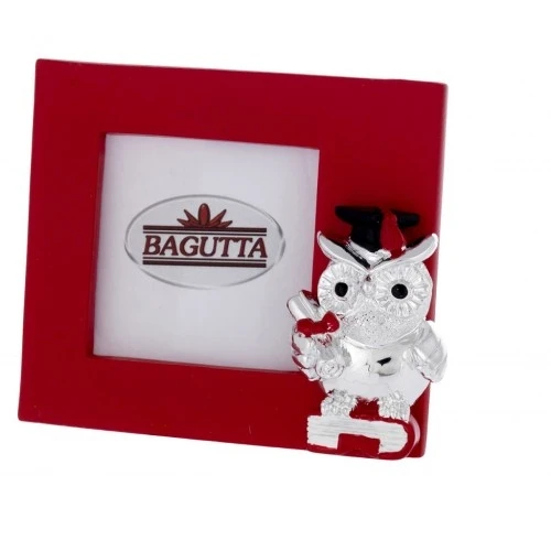 MINIPORTAFOTO ROSSO 4x4 Gufo con diploma