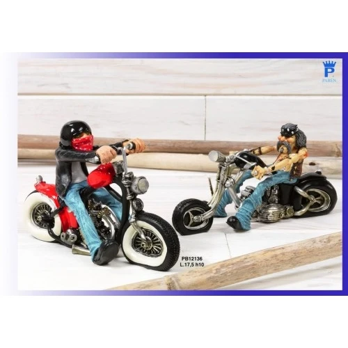 MOTOCICLISTA 17.5 CM. RESINA