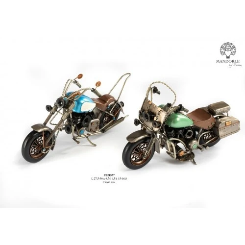 MOTOCICLETTA VINTAGE 30 CM. METALLO RESINA