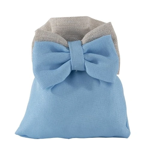 SACCHETTO CONFETTI PER NASCITA / BATTESIMO - MUFFIN BAG CM 10X12 CIELO 