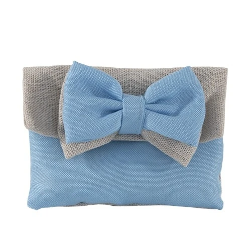 SACCHETTO CONFETTI PER NASCITA / BATTESIMO - MUFFIN BUSTA CM 10X8 CIELO 