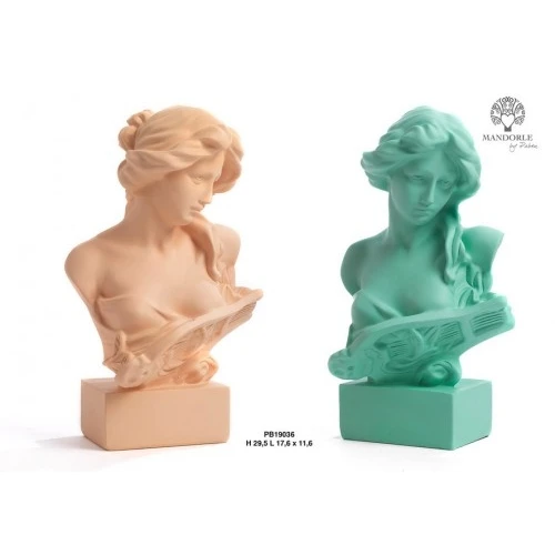 MUSA/LIRA MEZZOBUSTO 29.5 CM. 2 AS. RESINA