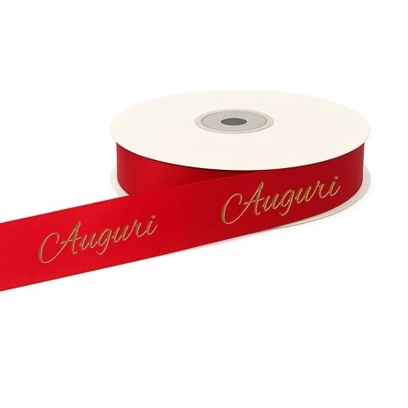 NASTRO AUGURI ROSSO 25MM 25MT 