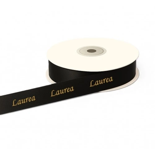 NASTRO LAUREA NERO 10MM 25MT 