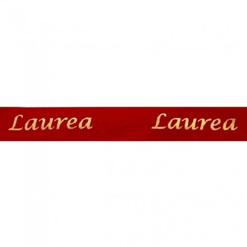 NASTRO LAUREA ROSSO 10MM 25MT 