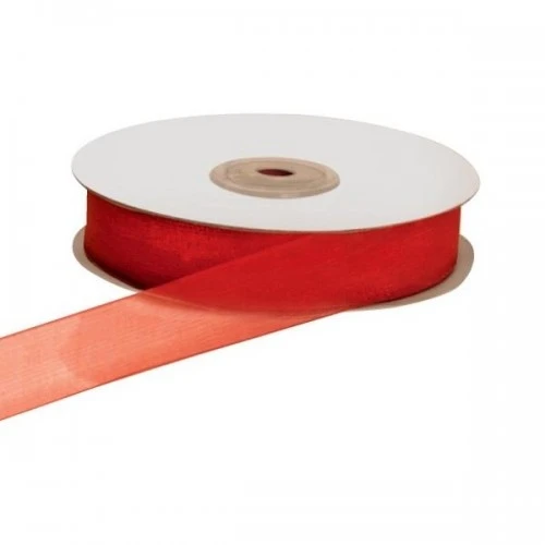 NASTRO ORGANZA ROSSO 40MM 50MT 