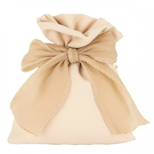 PORTA CONFETTI FIOCCO BEIGE CM.10X12 