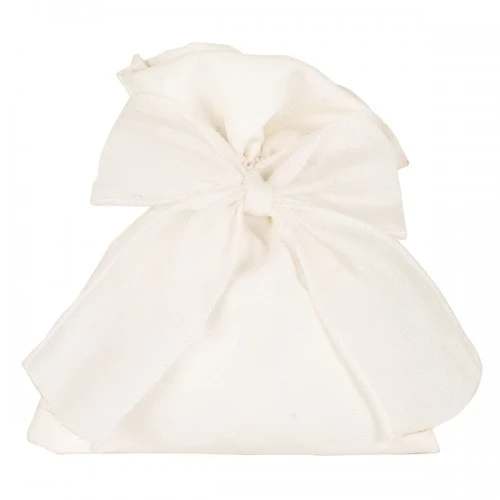 PORTA CONFETTI FIOCCO BIANCO CM.10X12 